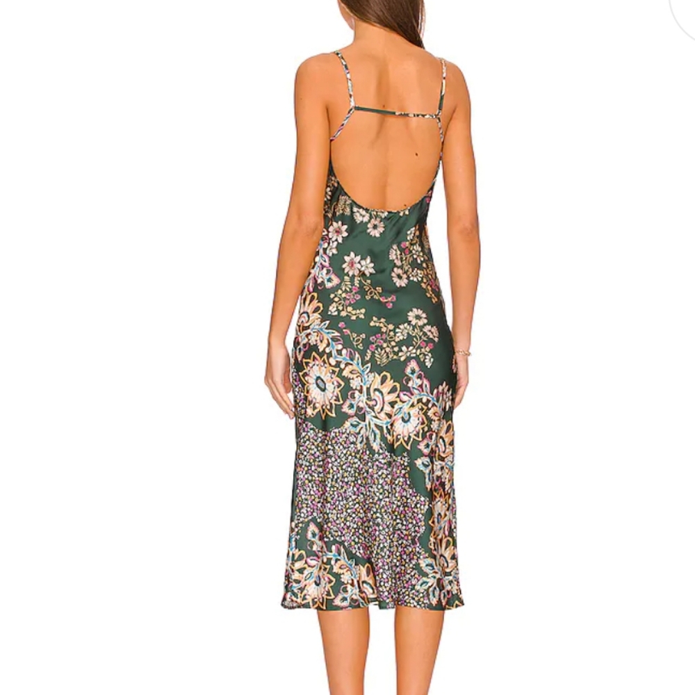 Free People Your Better Side Midi Slip Dress Silky Floral Print Siz Sm Md Lg NWT - Picture 12 of 14